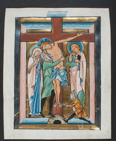 Manuscript Leaf with the Deposition from a Psalter by Unbekannt
