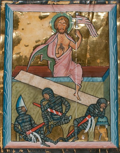 Manuscript Leaf with the Resurrection, from a Psalter by Unbekannt