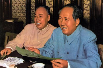 Mao Zedong and Chen Yi, Chinese Communist leaders by Unbekannt