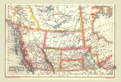 Map of Manitoba and the North West, 1902 by Unbekannt
