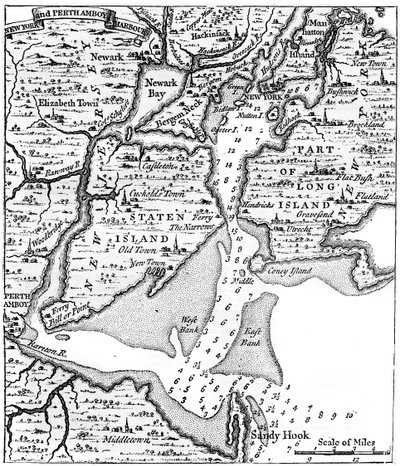 Map of New York about the middle of the 18th century by Unbekannt