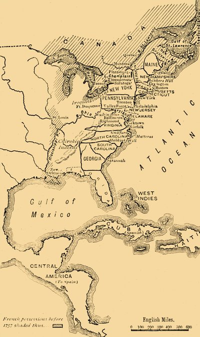 Map of North America, Illustrating the American War of Independence by Unbekannt