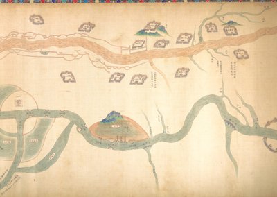 Map of the Grand Canal from Beijing to the Yangzi River by Unbekannt