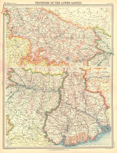 Map of the Provinces of the Lower Ganges by Unbekannt