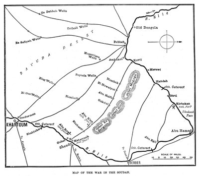 Map of the War in the Sudan by Unbekannt