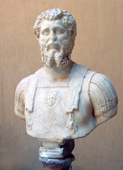 Marble bust of Roman Emperor Lucius Septimius Severus by Unbekannt