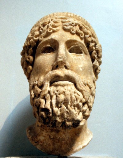 Marble Head, Probably of the Ancient Greek God Zeus, Possibly 1st Century BC by Unbekannt