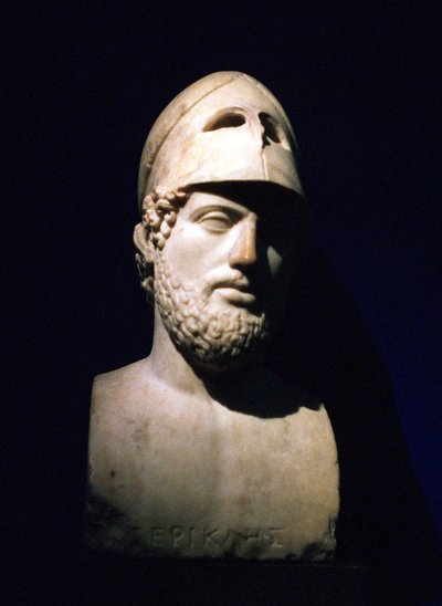 Marble Portrait Bust of Perikles, Athenian Statesman by Unbekannt