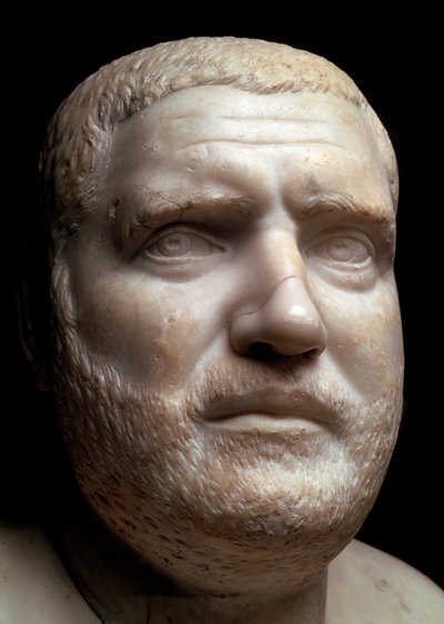 Marble portrait bust of the Roman Emperor Balbinus by Unbekannt