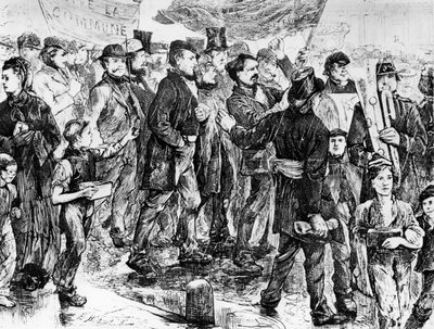 March in favour of the Commune, Paris Commune of 1871 by Unbekannt