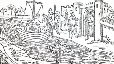 Marco Polo and His Uncles Arrive at Hormuz by Unbekannt