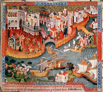 Marco Polo Sailing from Venice in 1271 by Unbekannt