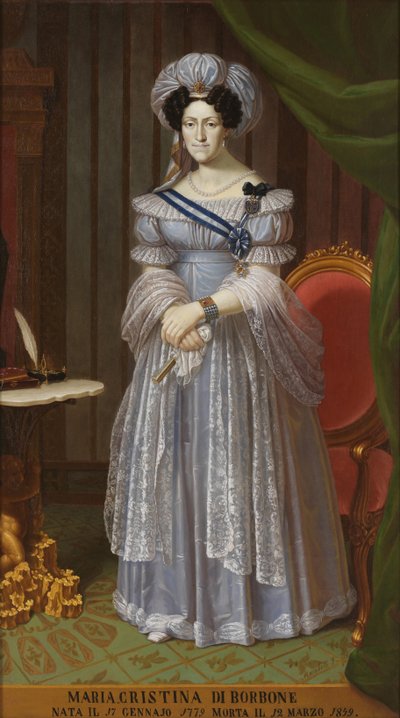 Maria Cristina of Naples and Sicily 1779-1849, Queen of Sardinia by Unbekannt