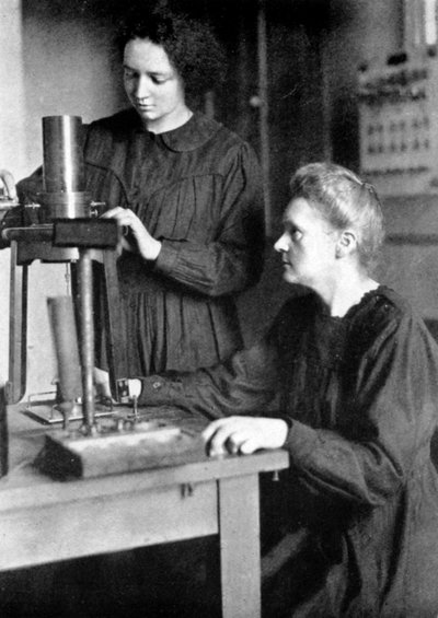 Marie Curie, Polish-born French Physicist and Her Daughter Irene, 1925 by Unbekannt