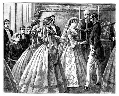 Marriage of Princess Alice and Ludwig IV, Grand Duke of Hesse, 1 July 1862 by Unbekannt