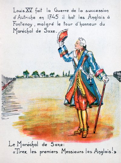Marshal Maurice de Saxe, Battle of Fontenoy, 11 May 1745 by Unbekannt