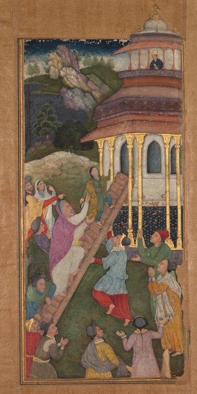 Mary Ascends the Stairs to the Temple, from a Mirat al-quds Mirror of Holiness by Unbekannt