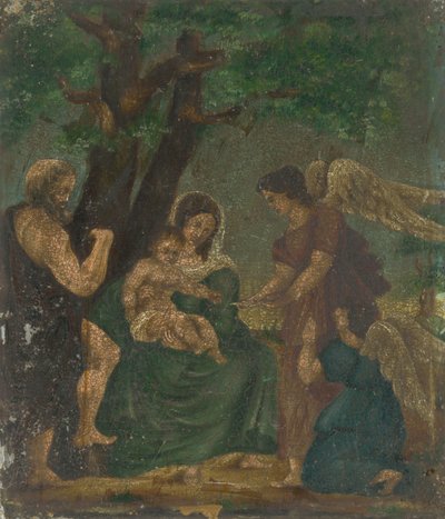 Mary with Child among Angels and St. John the Baptist by Unbekannt