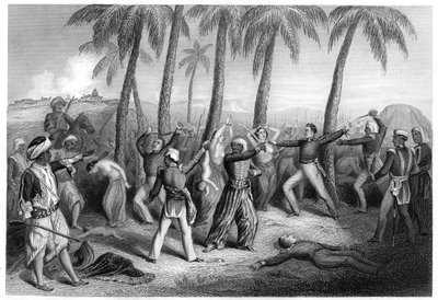 Massacre of English officers and their wives at Jhansi by Unbekannt