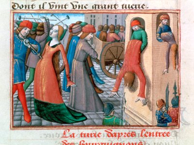 Massacre of the Armagnacs by the Bourguignons, Paris, 1418 by Unbekannt