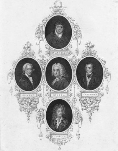 Medallion portraits of British composers, early-mid 19th century by Unbekannt