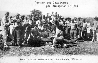 Medical staff of the 2nd battalion French Foreign Legion, Taza, Morocco by Unbekannt