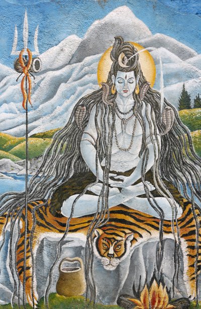 Meditating Shiva with Naja snakes, Pashupatinah, Kathmandu, Nepal by Unbekannt