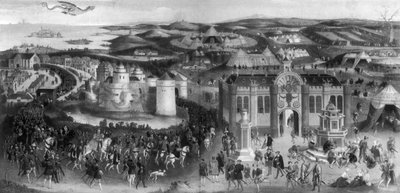 Meeting of Henry VIII and Francis I, at The Field of Cloth of Gold, 1520 by Unbekannt