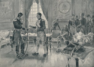 Meeting of Napoleon and Tolstoi in Paris by Unbekannt