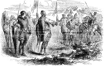Meeting of Stephen and Prince Henry at Wallingford, Oxfordshire by Unbekannt
