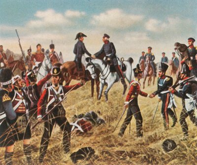 Meeting of Wellington and Blücher at Waterloo, 18 June 1815 by Unbekannt