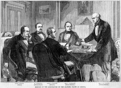 Meeting of the Arbitrators on the Alabama Claims, Geneva, Switzerland, c1865-c1870 by Unbekannt