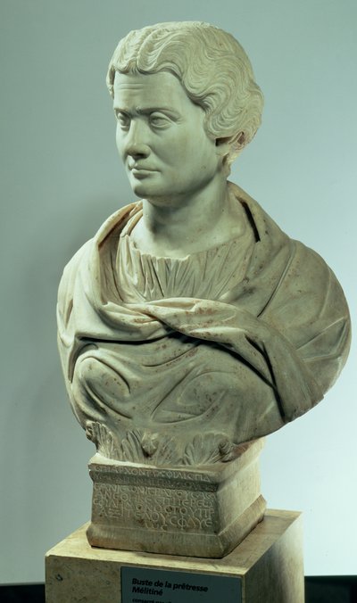 Melitene, Priestess of the Mother of the Gods, Roman Marble Bust, Consecrated 162 AD by Unbekannt