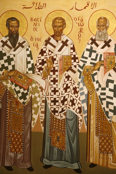 Melkite Icon: Doctors of the Church by Unbekannt