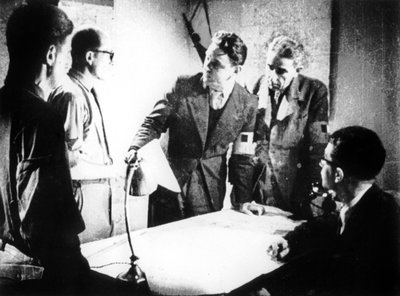 Members of the French Resistance in the Catacombs, Place Denfert-Rochereau, Paris by Unbekannt