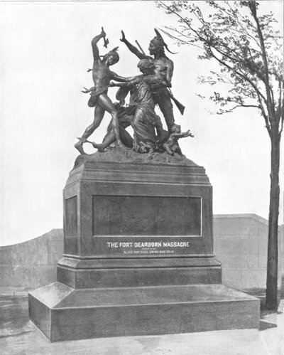 Memorial of the Fort Dearborn Massacre, Chicago, Illinois, USA by Unbekannt