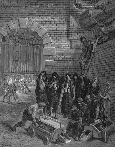 Men Taking a Break from Charging the Retorts, Lambeth Gasworks, 1872 by Unbekannt