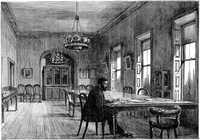 Michael Davitt in the Committee Room of the Land League, Upper Sackville Street, Dublin by Unbekannt