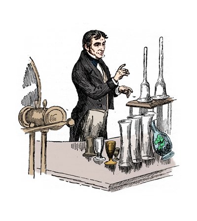 Michael Faraday lecturing at the Royal Institution, London, 1835, 20th century by Unbekannt