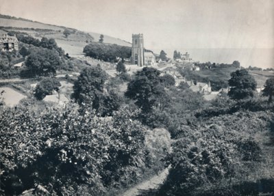 Minehead - View of the Village and Church, 1895 by Unbekannt