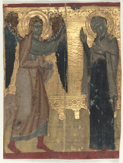 Miniature Excised from a Book of Hours: The Annunciation by Unbekannt