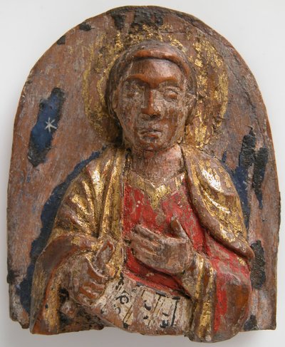 Miniature Relief of Hebrew Prophet Daniel with Scroll, German, 1200-1225 by Unbekannt