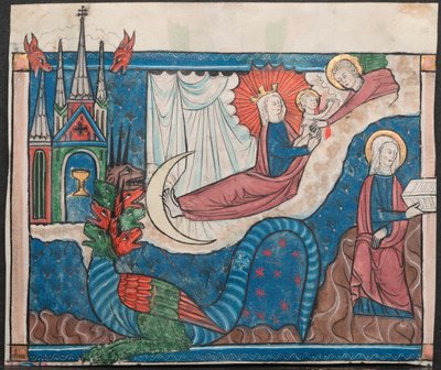 Miniature from a Manuscript of the Apocalypse: The Woman Clothed with the Sun by Unbekannt