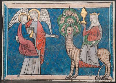 Miniature from a Manuscript of the Apocalypse: The Woman upon the Scarlet Beast by Unbekannt