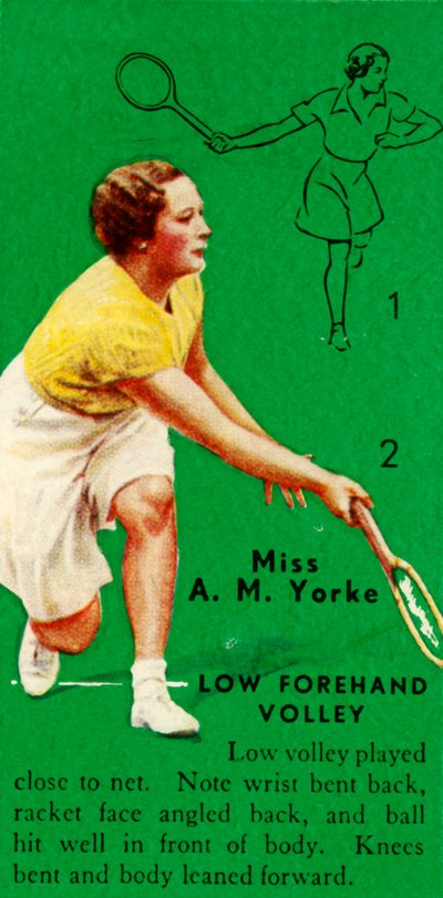 Miss A. M. Yorke - Low Forehand Volley by Unbekannt