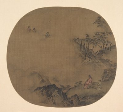 Misty Landscape with Scholars and Attendants by Unbekannt