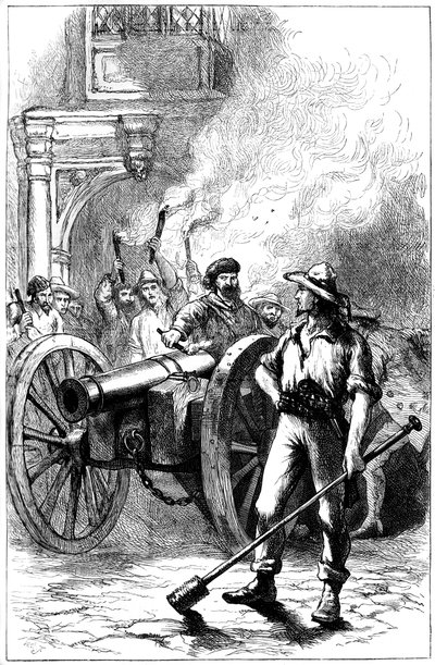 Mob Firing Cannon Before the Courthouse Where Alexander McLeod Was Imprisoned, 1840 by Unbekannt