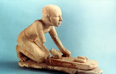 Model of a baker kneading dough and forming loaves, Ancient Egyptian by Unbekannt