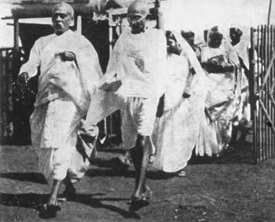 Mohandas Gandhi, Indian Nationalist Leader, on His Way to Congress, 1932 by Unbekannt