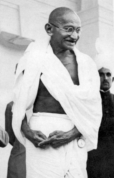 Mohandas Karamchand Gandhi, Indian Nationalist leader by Unbekannt